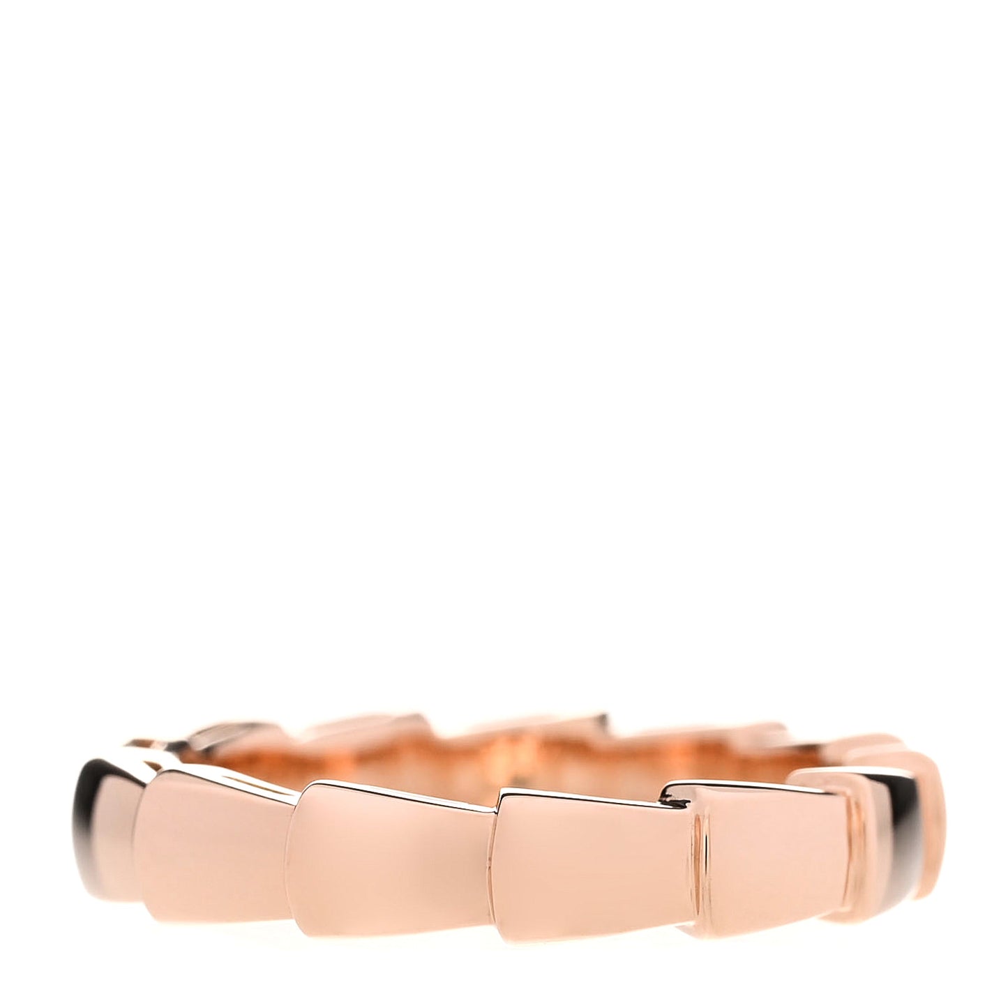 18K Rose Gold Serpenti Viper Band Ring 49 4.75