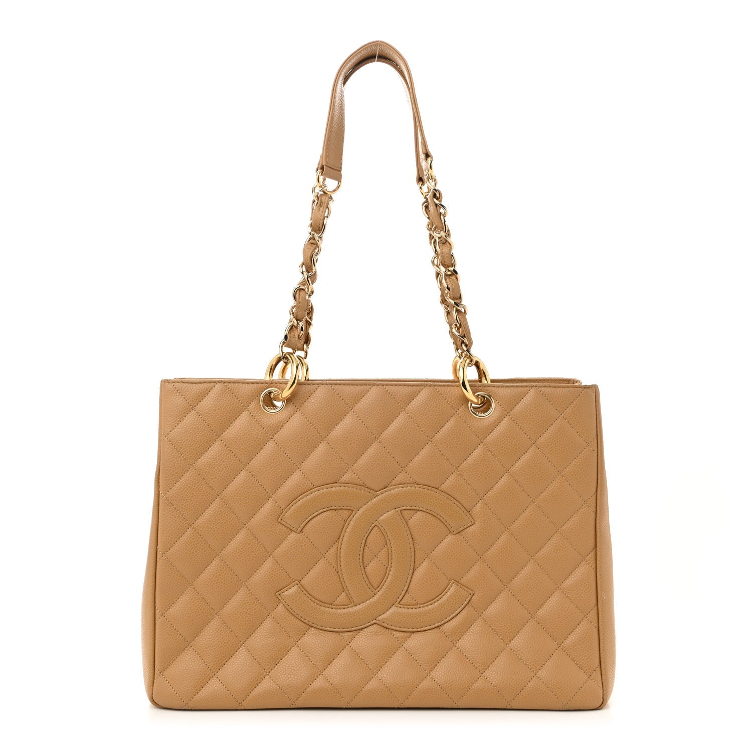 Chanel Caviar Quilted Grand Shopping Tote GST Beige Clair 1 of 10