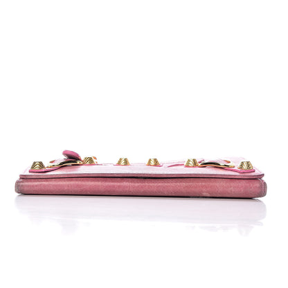 Balenciaga Agneau Giant 12 Gold Hardware Money Wallet Pink 8 of 18