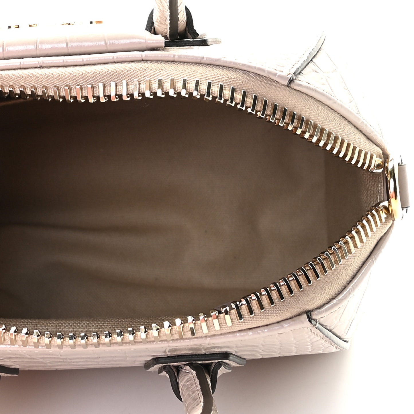 Calfskin Crocodile Embossed Mini Antigona Dune