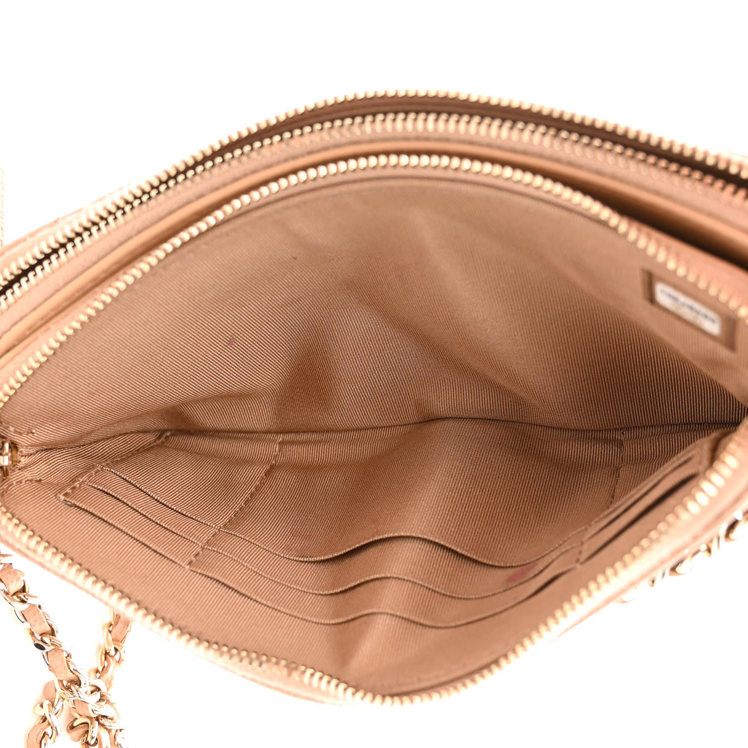 Chanel Caviar Quilted Small Clutch With Chain Beige 5 of 15