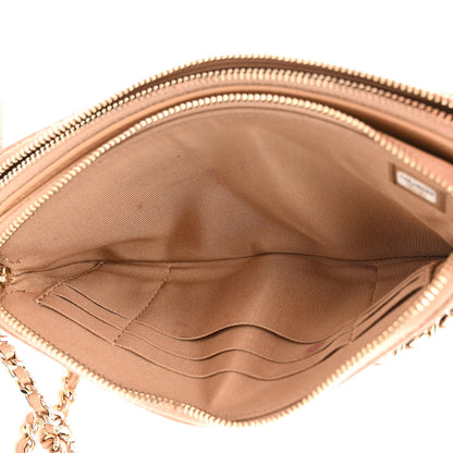 Chanel Caviar Quilted Small Clutch With Chain Beige 5 of 15