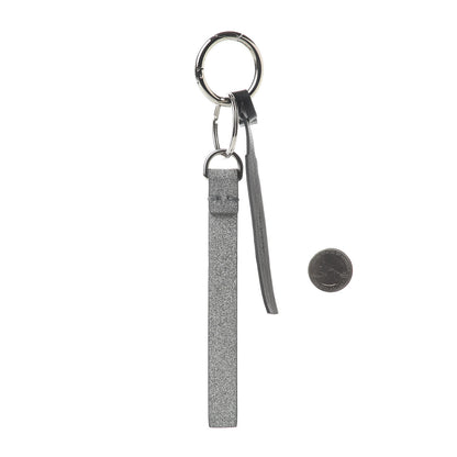 Balenciaga Everyday Glitter Keyring Charm Silver Hardware 2 of 5