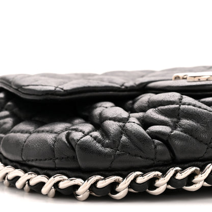 Chanel Washed Lambskin Quilted Mini Chain Around Flap Black 9 of 13