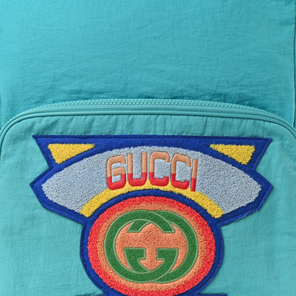 Gucci Nylon Twill 80s Logo Patch Backpack Lago 8 of 10