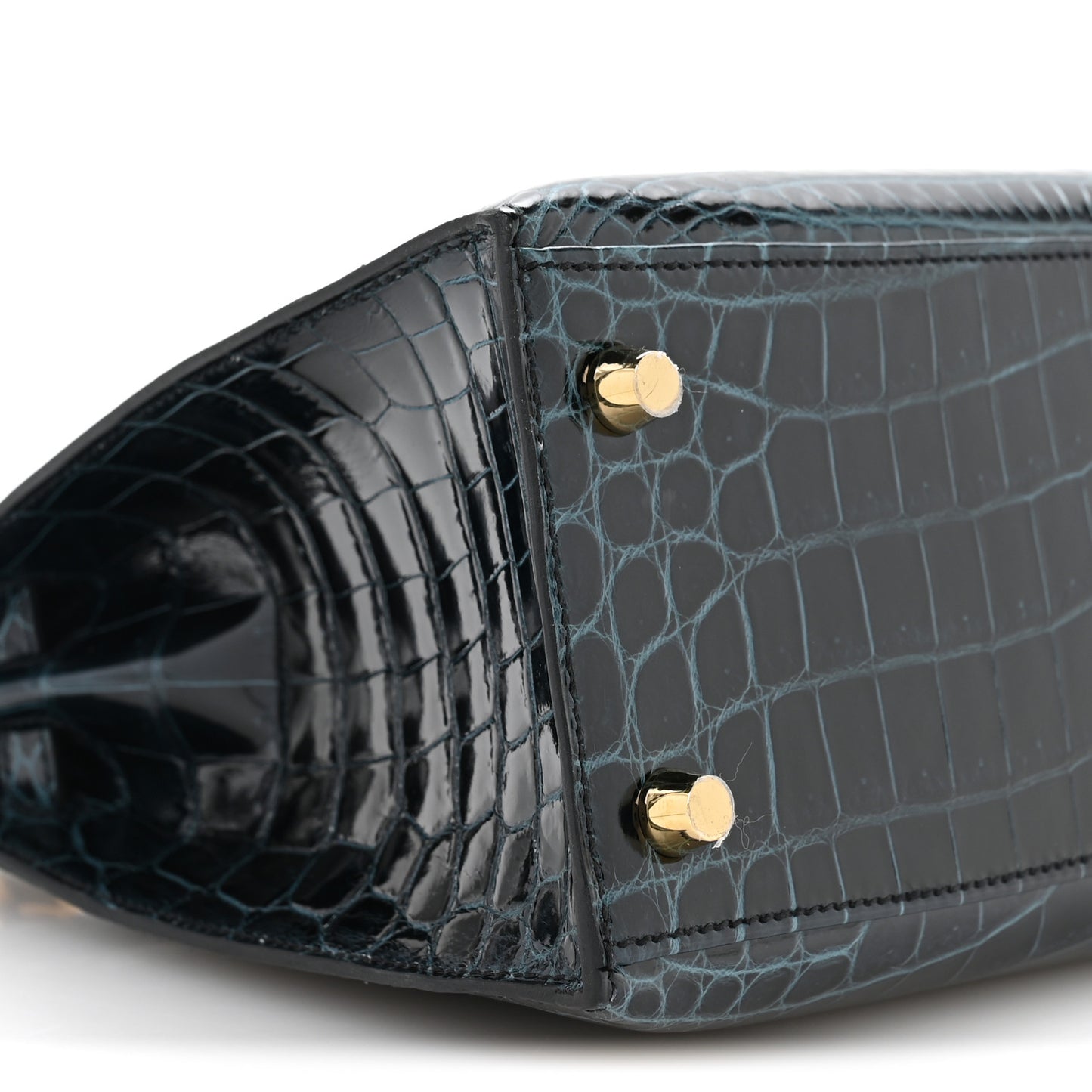 Shiny Niloticus Crocodile Kelly Sellier 25 Vert Rousseau