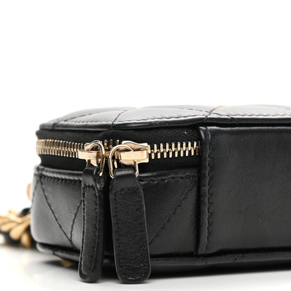 Chanel Lambskin Quilted Mini Lacquered Chain Clutch Black 9 of 10