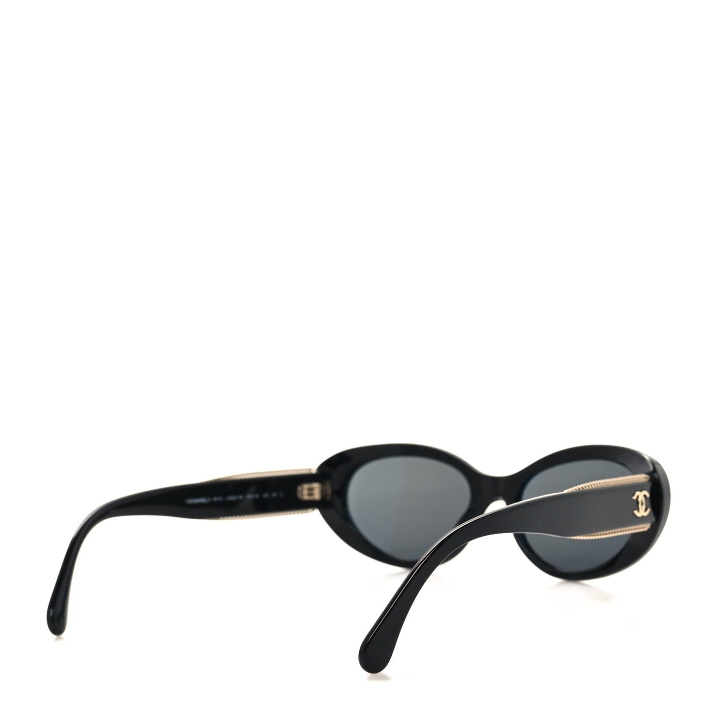 Acetate Oval Sunglasses 5515-A Black