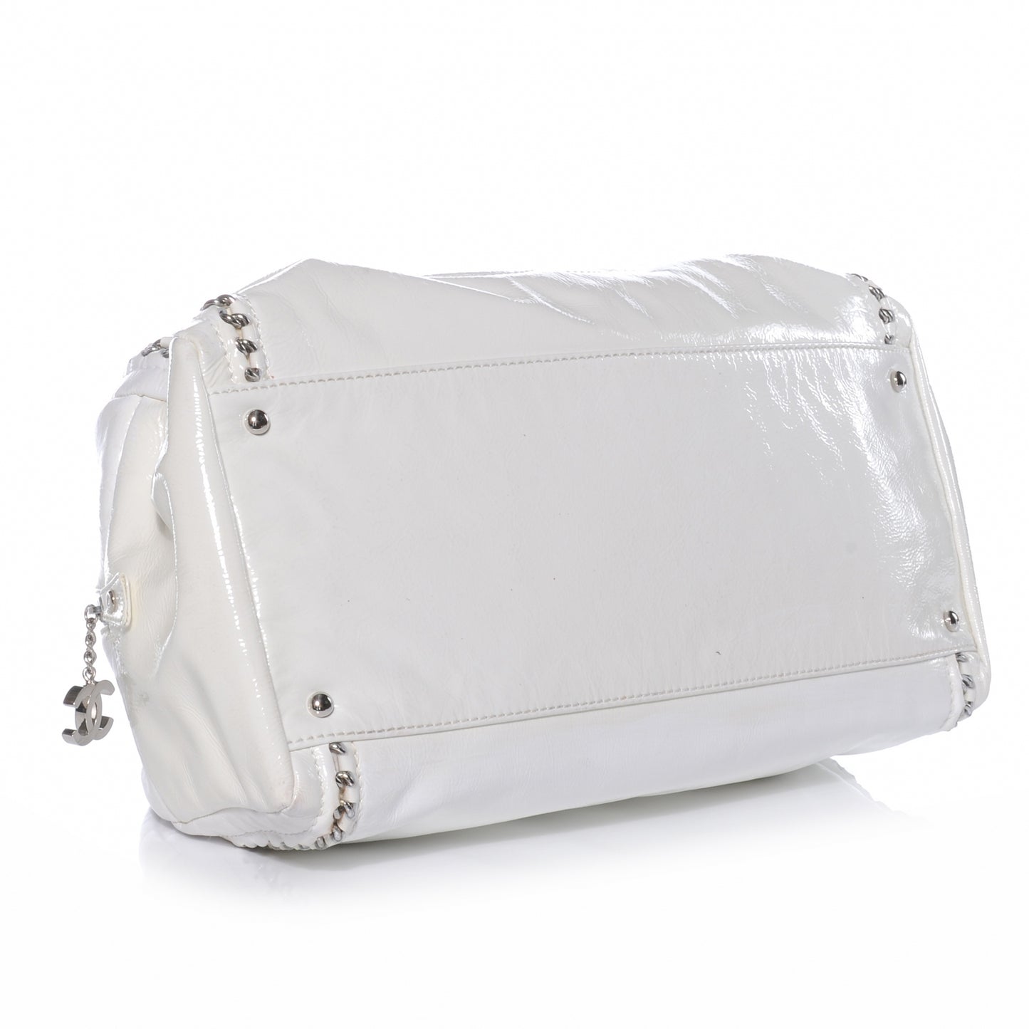 Patent Luxe Ligne Large Bowler White