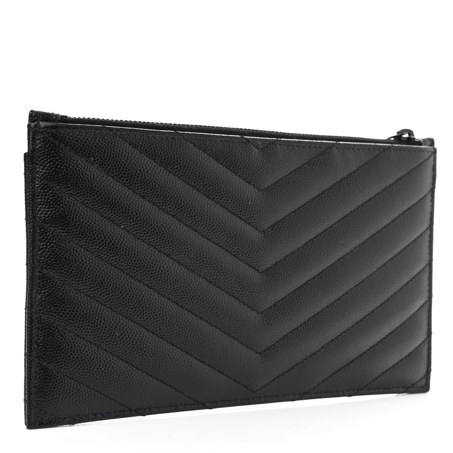Grain De Poudre Chevron Monogram Bill Pouch Black