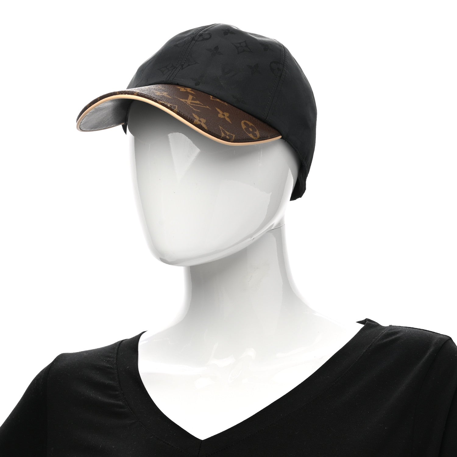 Louis Vuitton Polyester Silk Monogram LV Get Ready Cap M Black 2 of 9