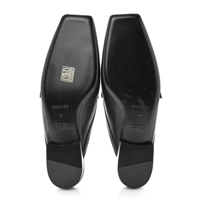 Hermes Goatskin Groupie Mule 38 Black 5 of 9