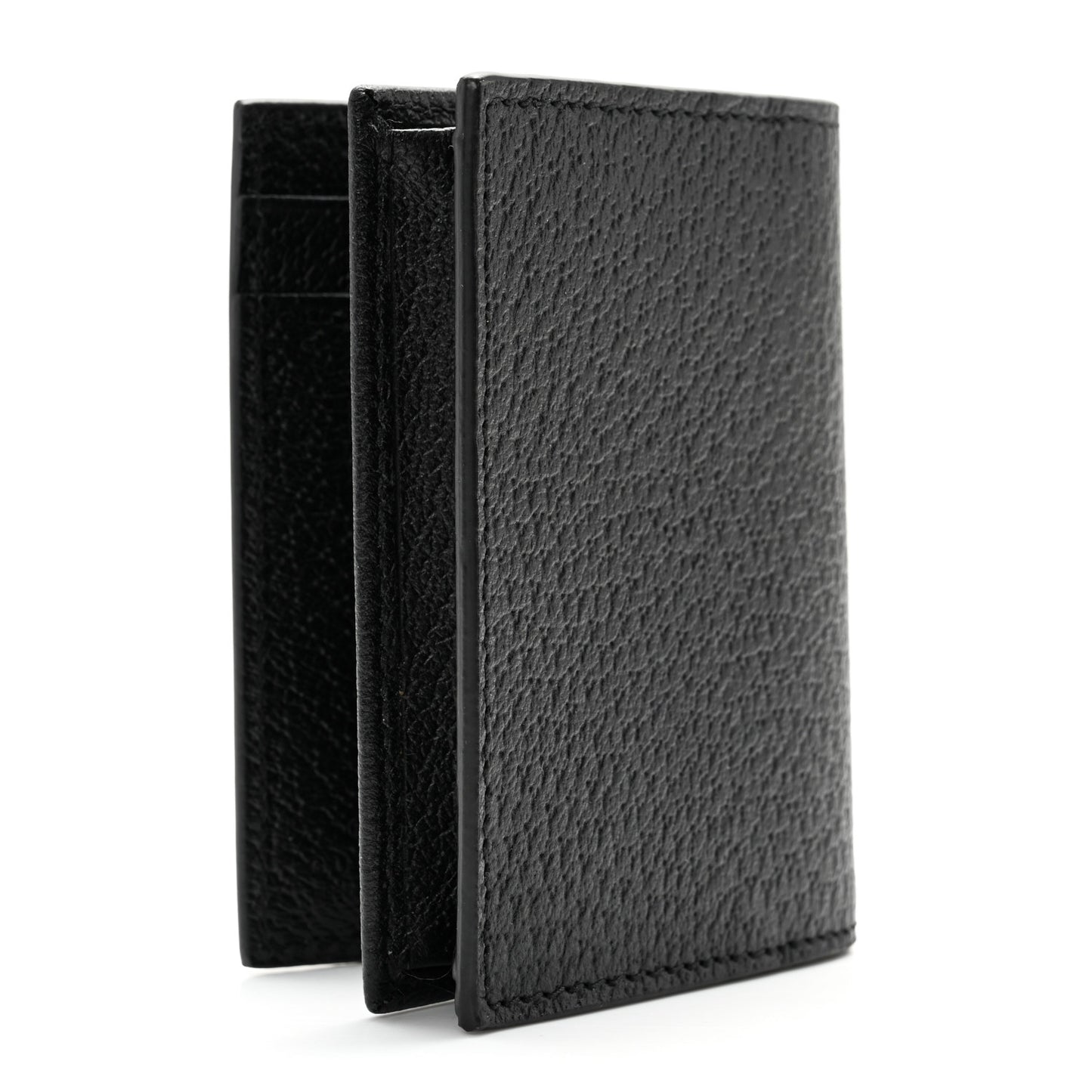 Calfskin Boar Effect GG Marmont Card Case Black