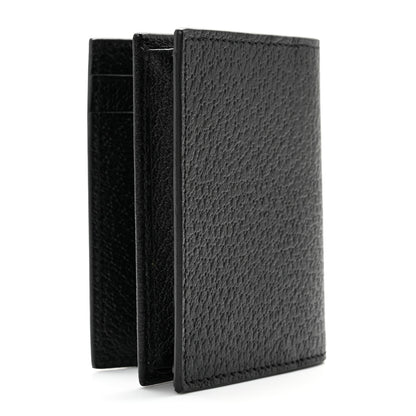 Gucci Calfskin Boar Effect GG Marmont Card Case Black 2 of 10