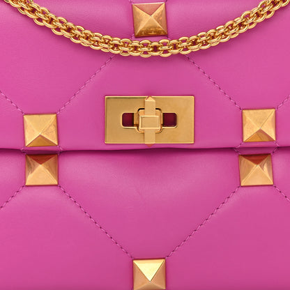Valentino Garavani Nappa Large Roman Stud Shoulder Bag Radiant Orchid 6 of 8