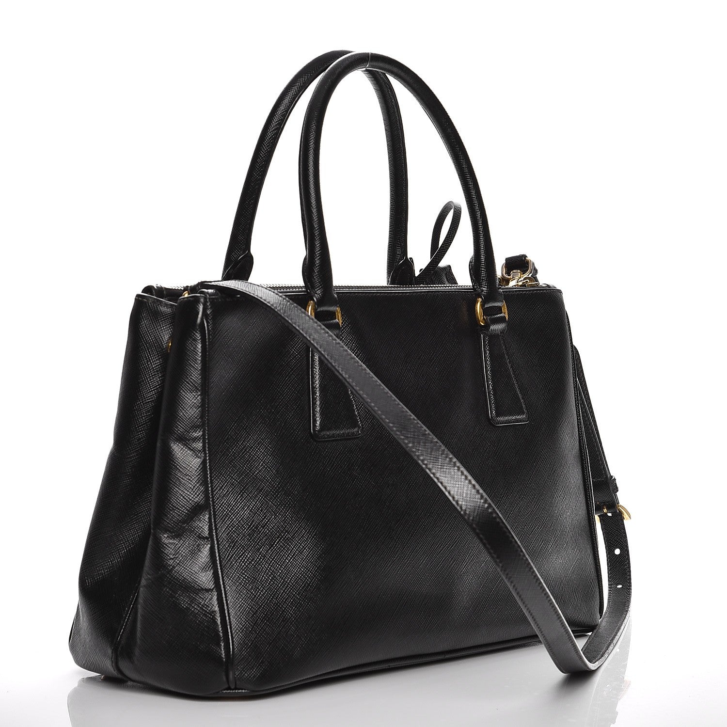 Prada Saffiano Small Galleria Double Zip Tote Black 4 of 15