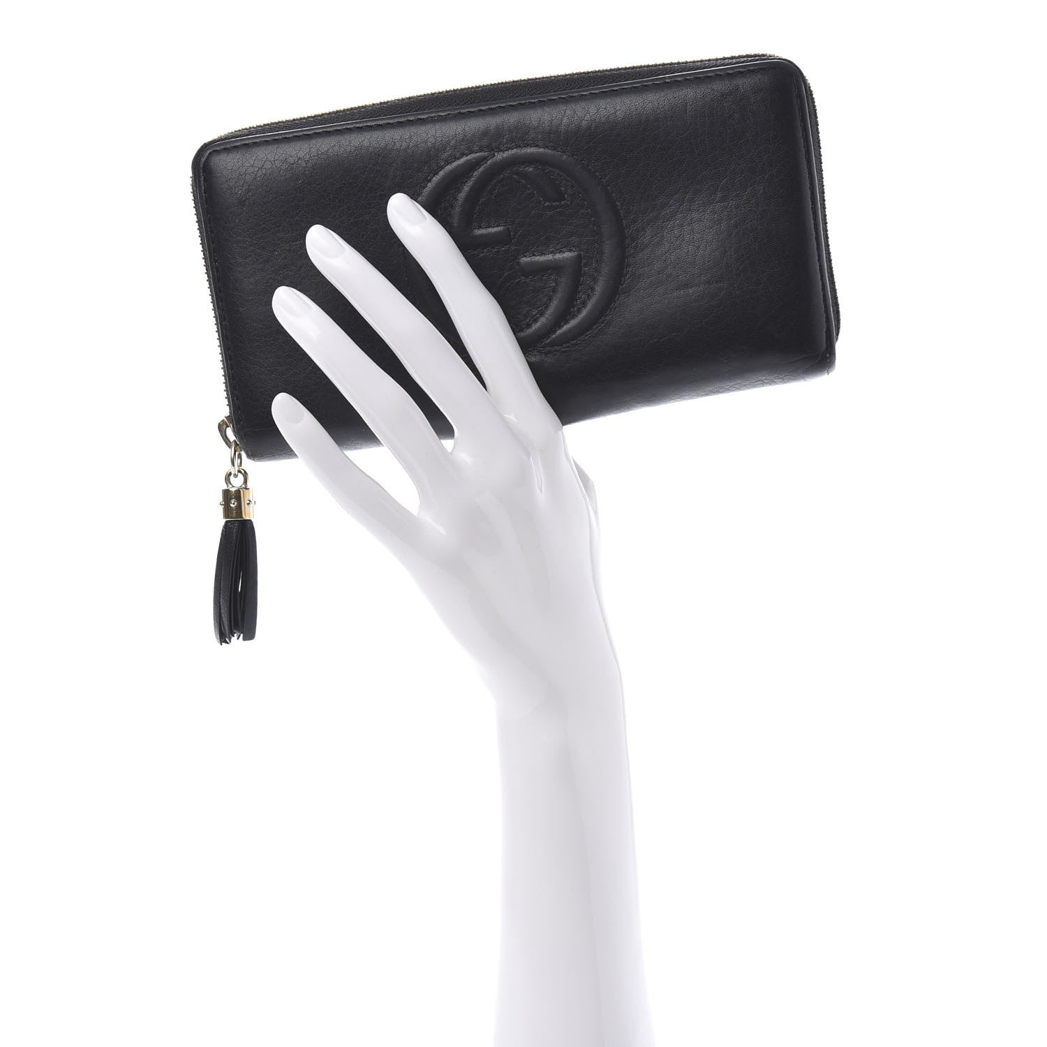 Gucci Calfskin Soho Zip Around Wallet Black 2 of 10