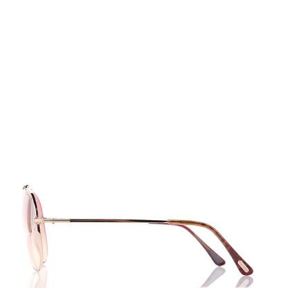 Tom Ford Indiana Aviator Sunglasses TF497 Brown Gold 2 of 8