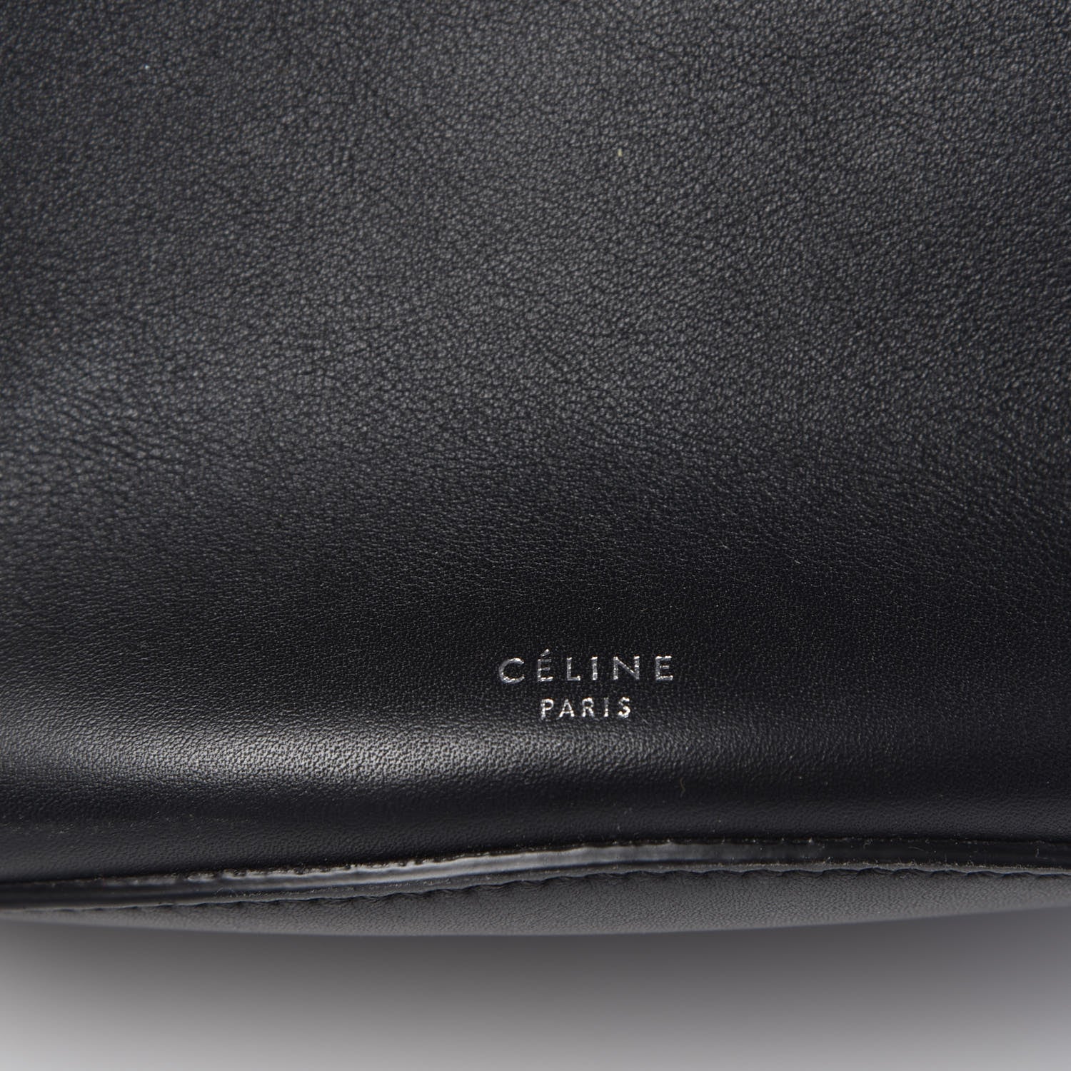 Celine Smooth Calfskin Long Strap Big Bucket Bag Black 7 of 9