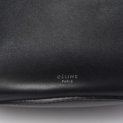 Celine Smooth Calfskin Long Strap Big Bucket Bag Black 7 of 9