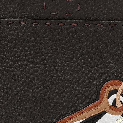 Fendi Calfskin Romano Selleria Mini Peekaboo Iconic Fit Satchel Brown 8 of 10