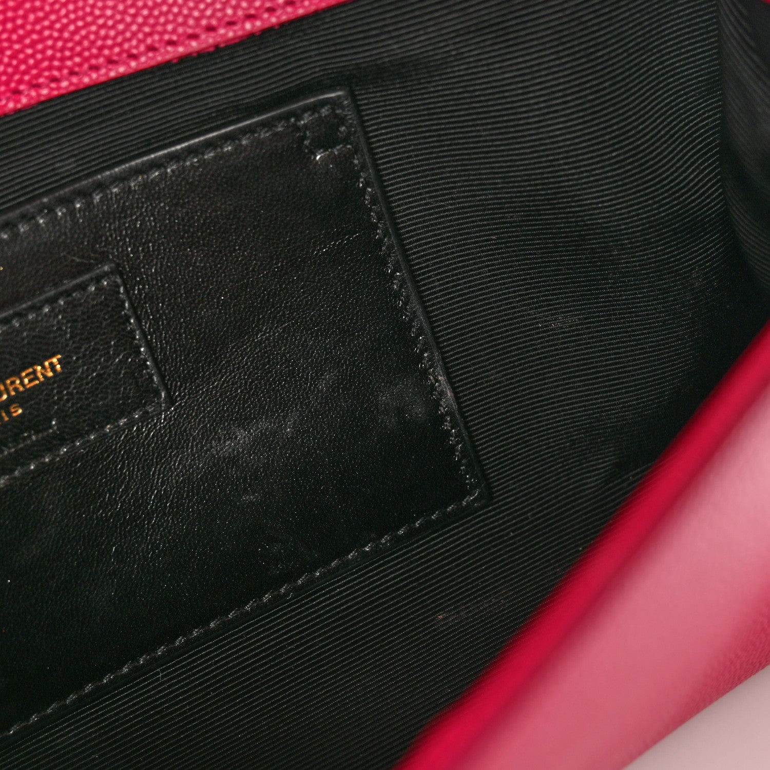 Saint Laurent Grain De Poudre Classic Monogram Cassandre Clutch Lipstick Fuchsia 7 of 12