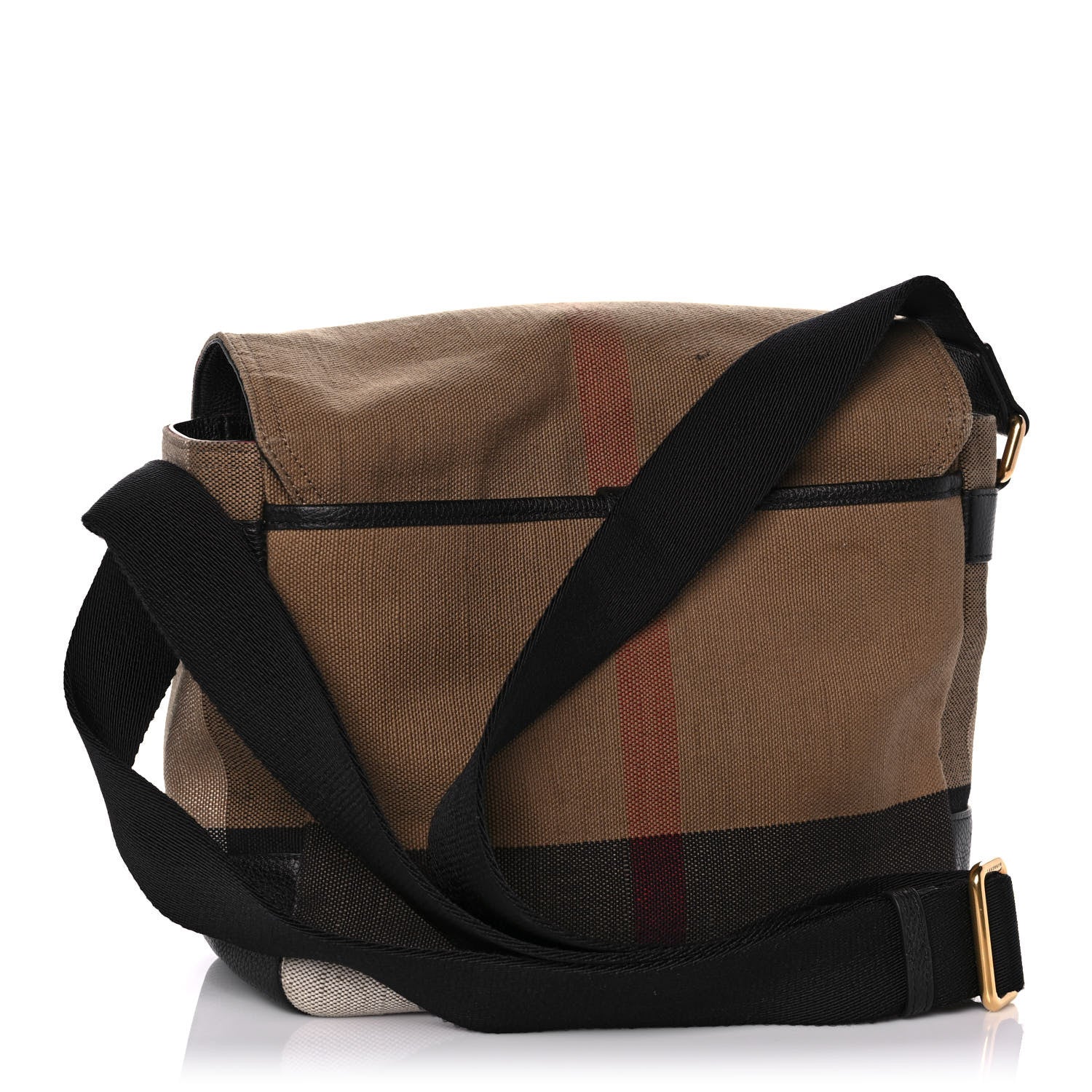 Burberry Canvas Mega Check Large Baildon Messenger Bag Black 2 of 11