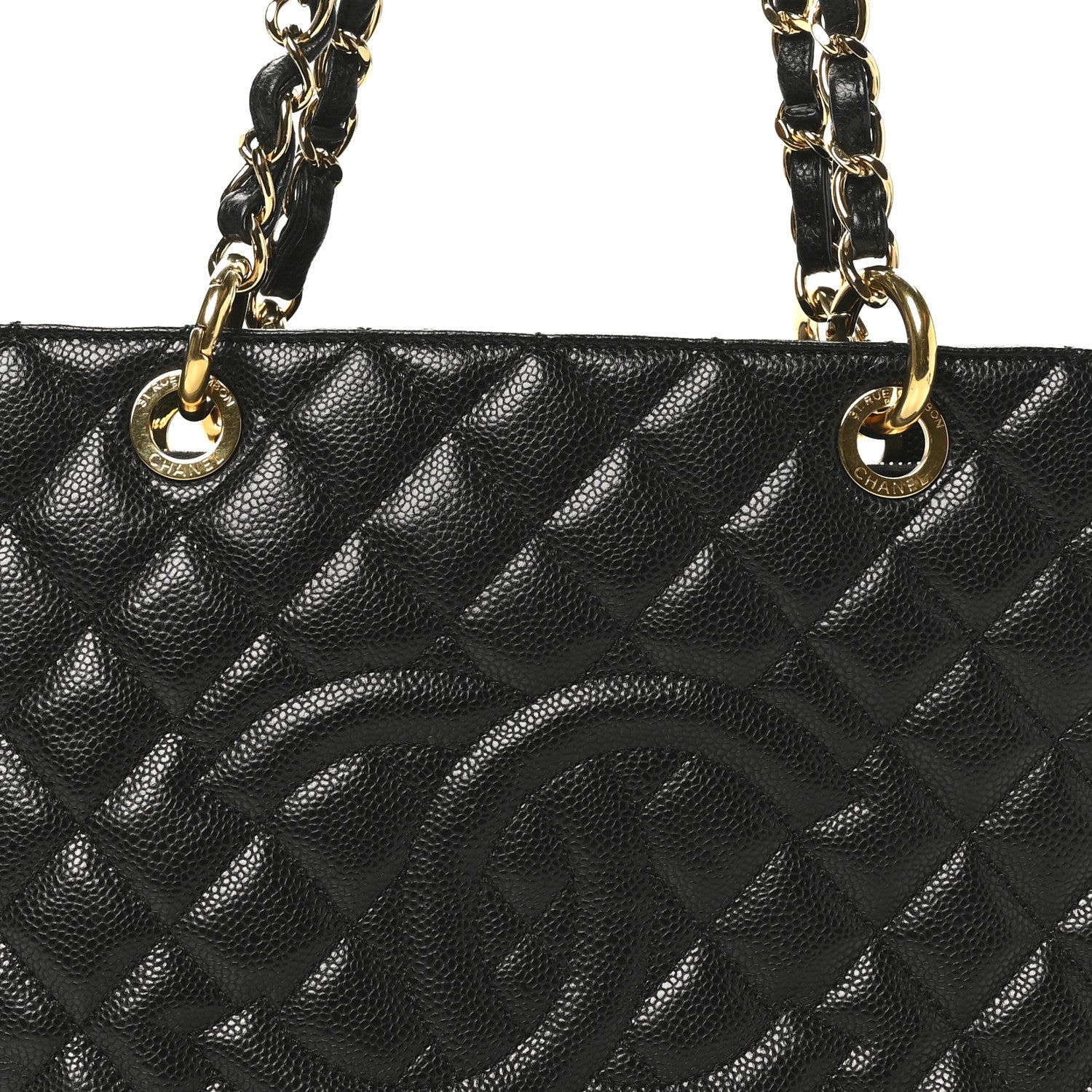 Chanel Caviar Quilted Grand Shopping Tote GST Black 8 of 10