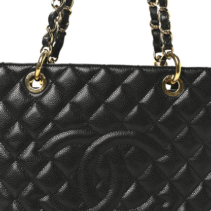 Chanel Caviar Quilted Grand Shopping Tote GST Black 8 of 10