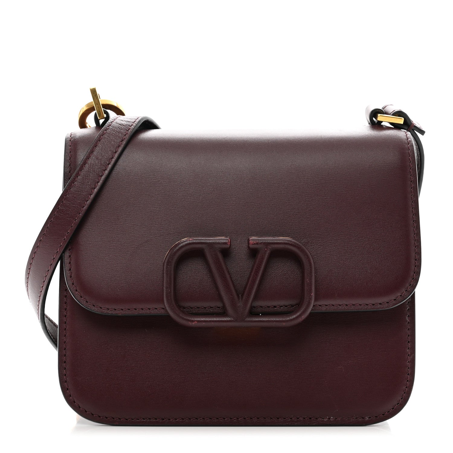 Valentino Garavani Smooth Calfskin Small VSling Shoulder Bag Rubin 1 of 9