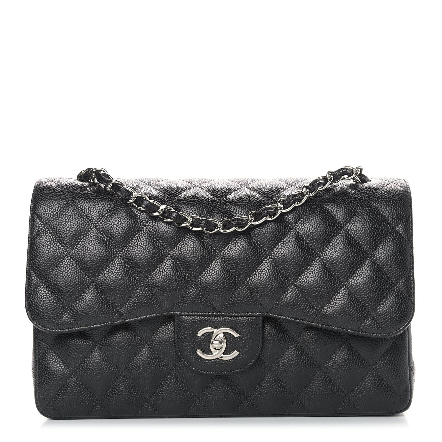Chanel Caviar Quilted Jumbo Double Flap Black 1 of 9