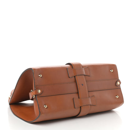 Gucci Calfskin Medium Stirrup Top Handle Bag Brown 4 of 10