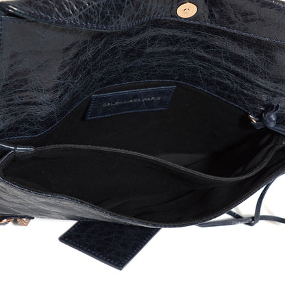 Balenciaga Agneau Giant 12 Gold Hardware Envelope Clutch Dark Night 5 of 9