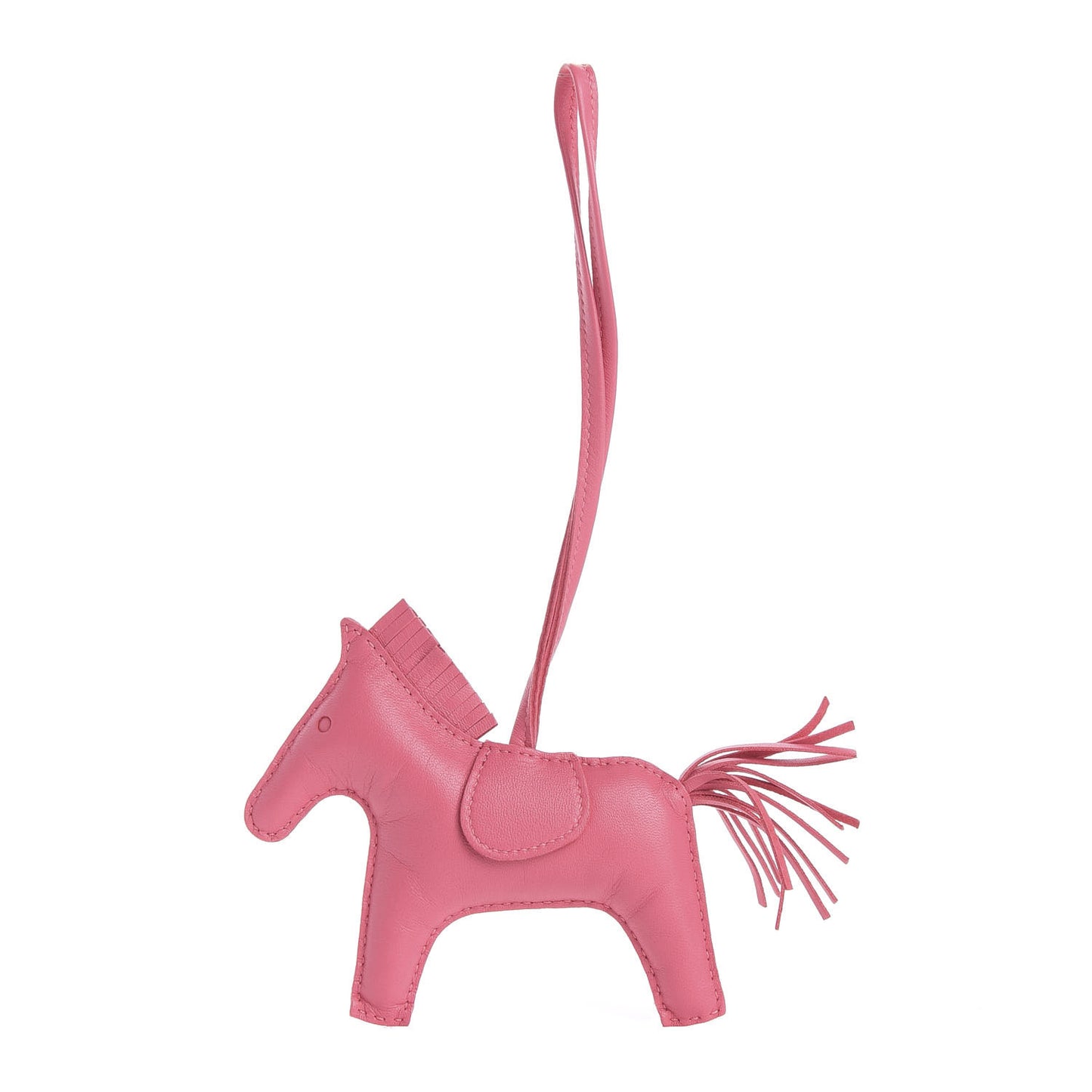 Milo Lambskin Grigri Rodeo Horse Bag Charm MM Rose Azalee