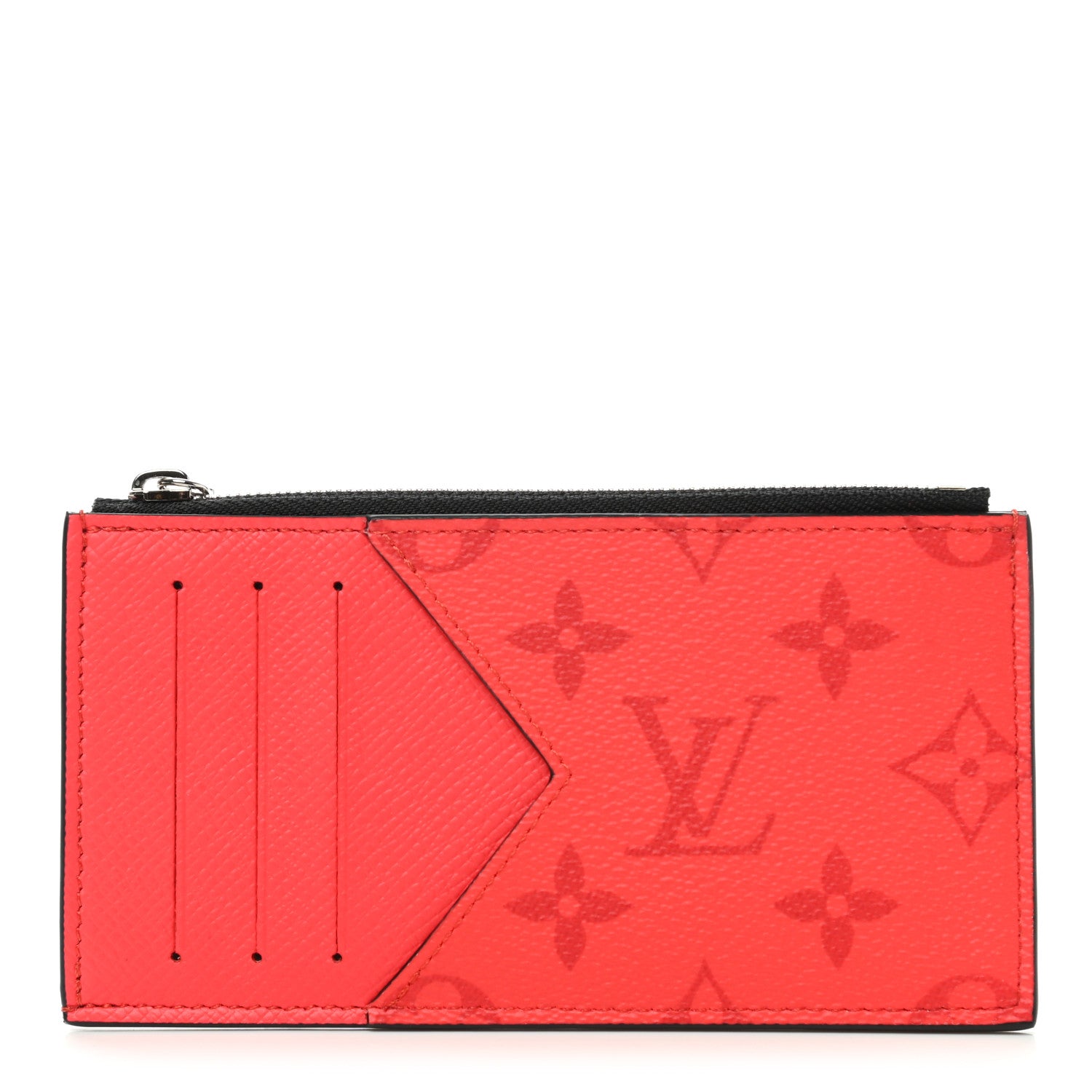 Louis Vuitton Taigarama Coin Card Holder Fire Red 1 of 7