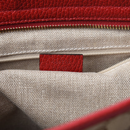 Gucci Monogram Bree Zippered Tote Beige Red 6 of 9