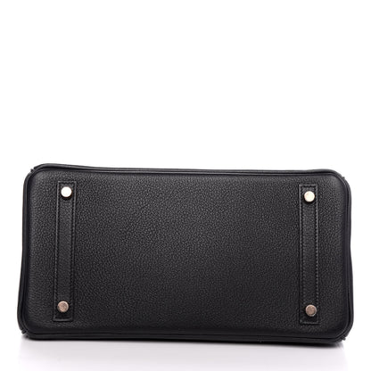 Hermes Taurillon Novillo Shiny Niloticus Crocodile Birkin Touch 30 Black 6 of 32