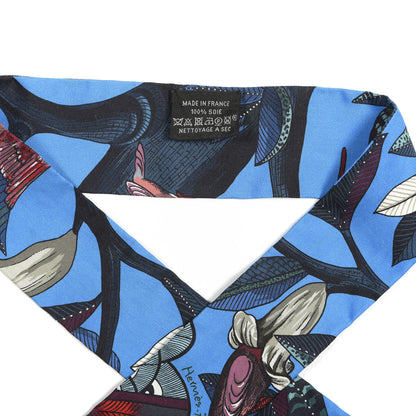 Hermes Silk Tree Of Song Twilly Cobalt Rouge 2 of 6
