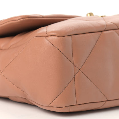 Chanel Lambskin Quilted Large Chanel 19 Flap Brown 8 of 9