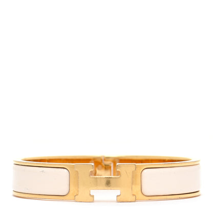 Hermes Enamel Narrow Clic Clac H Bracelet PM Creme 1 of 10