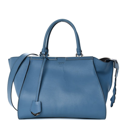 Fendi Vitello Dolce Croc Tail Petite 3Jours Tote Light Blue 1 of 16