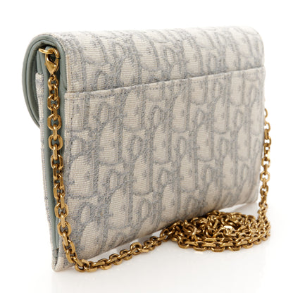 Christian Dior Oblique Saddle Chain Long Wallet Grey 4 of 15