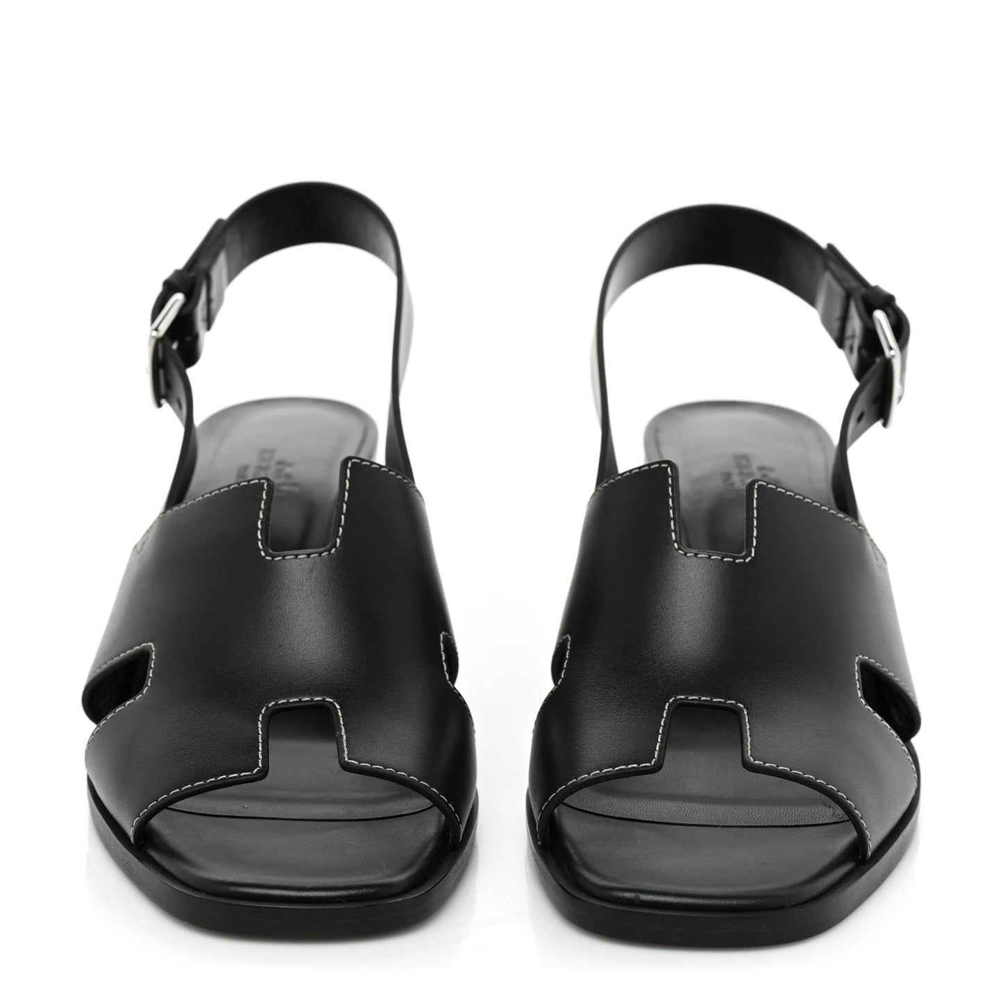 Calfskin Elbe 60 Sandals 38 Black