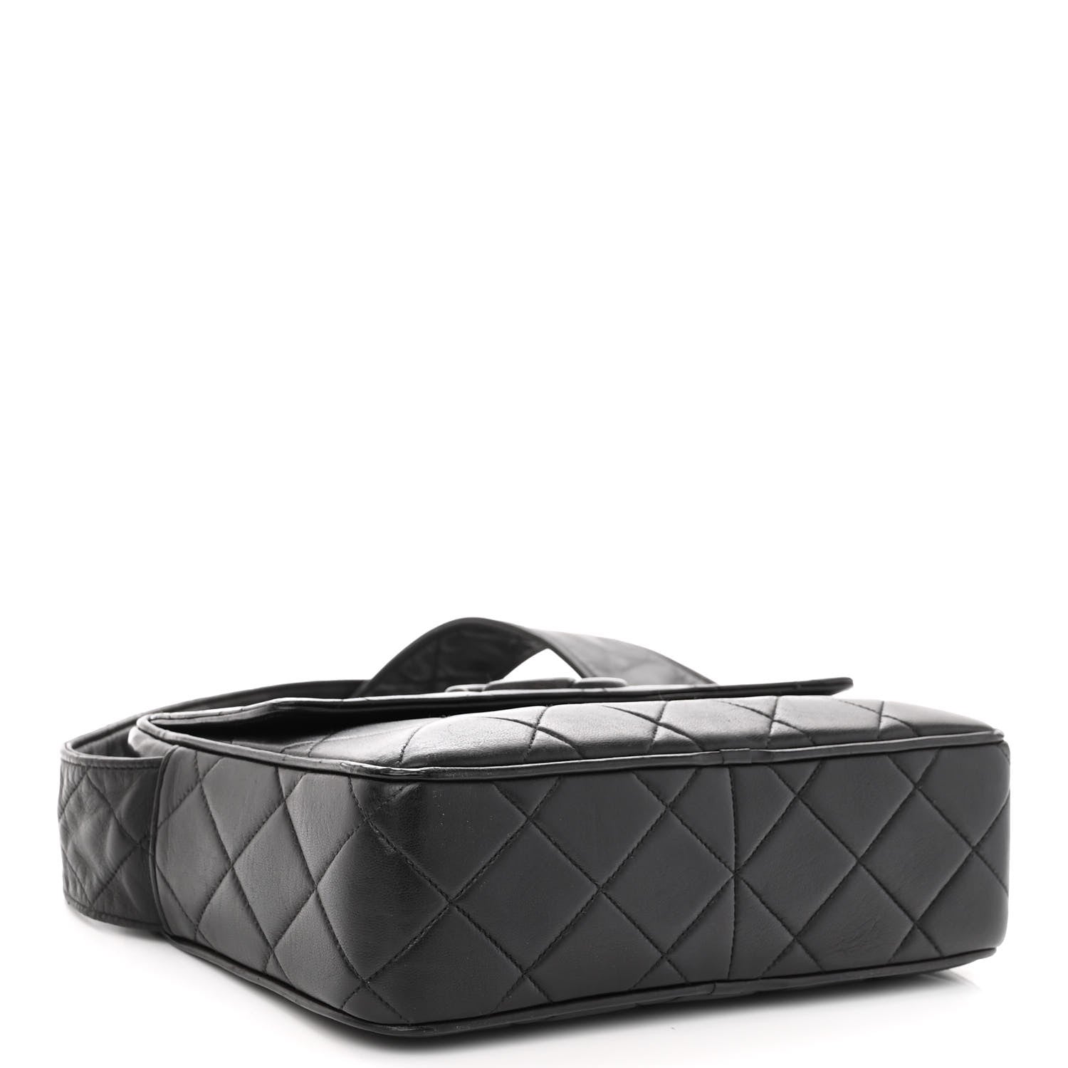 Chanel Lambskin Quilted Tassel Flap Camera Case Black 4 of 10