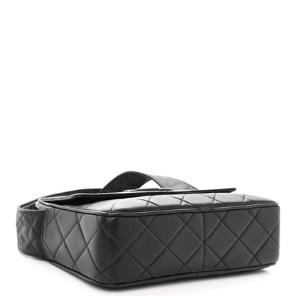 Chanel Lambskin Quilted Tassel Flap Camera Case Black 4 of 10
