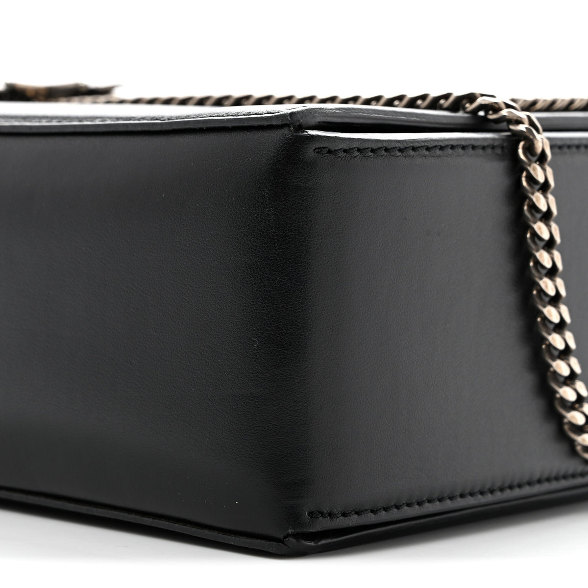 Calfskin Box Shoulder Bag Black