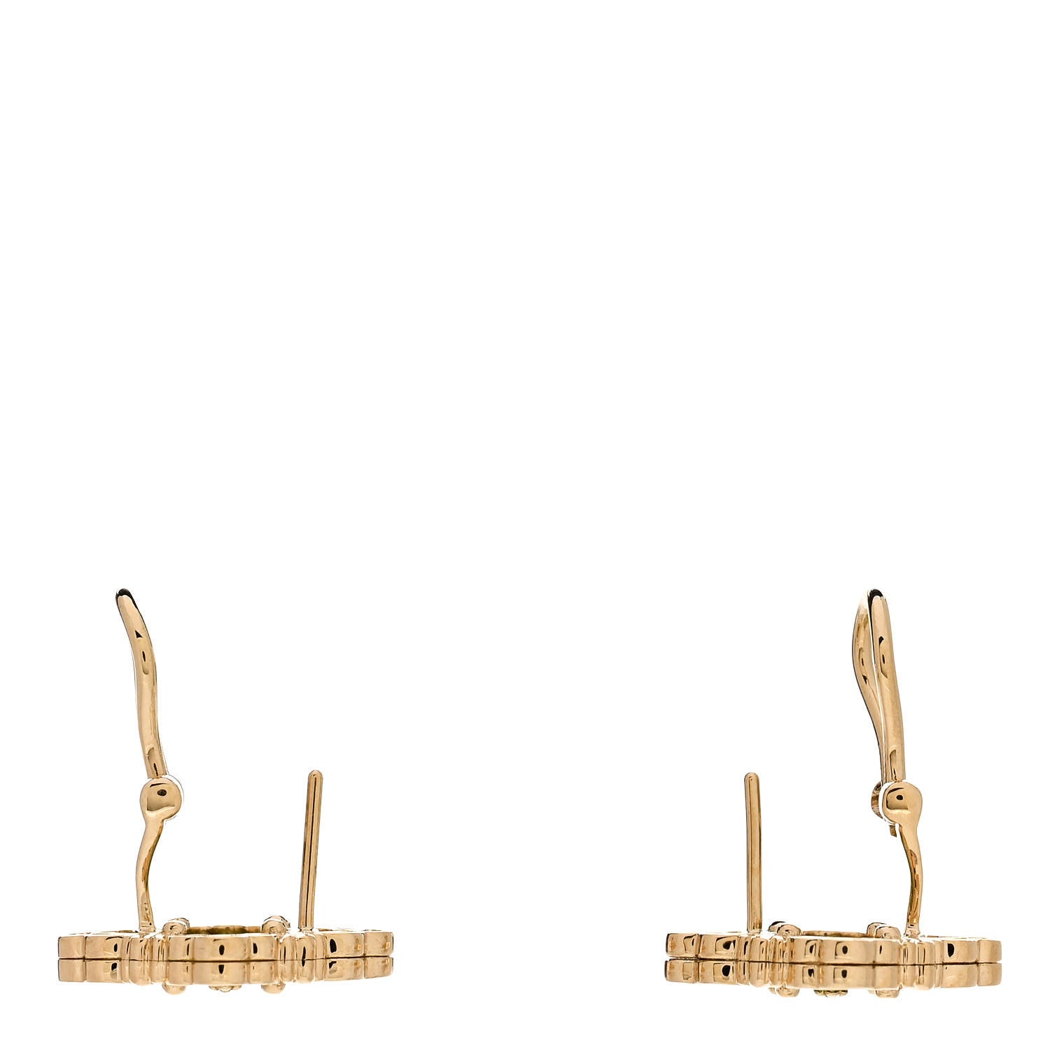 Buccellati 18K Yellow Gold Enamel Medium Opera Tulle Earrings Green 3 of 6