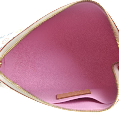 Louis Vuitton Monogram Multicolor Cosmetic Pouch White Litchi 5 of 13