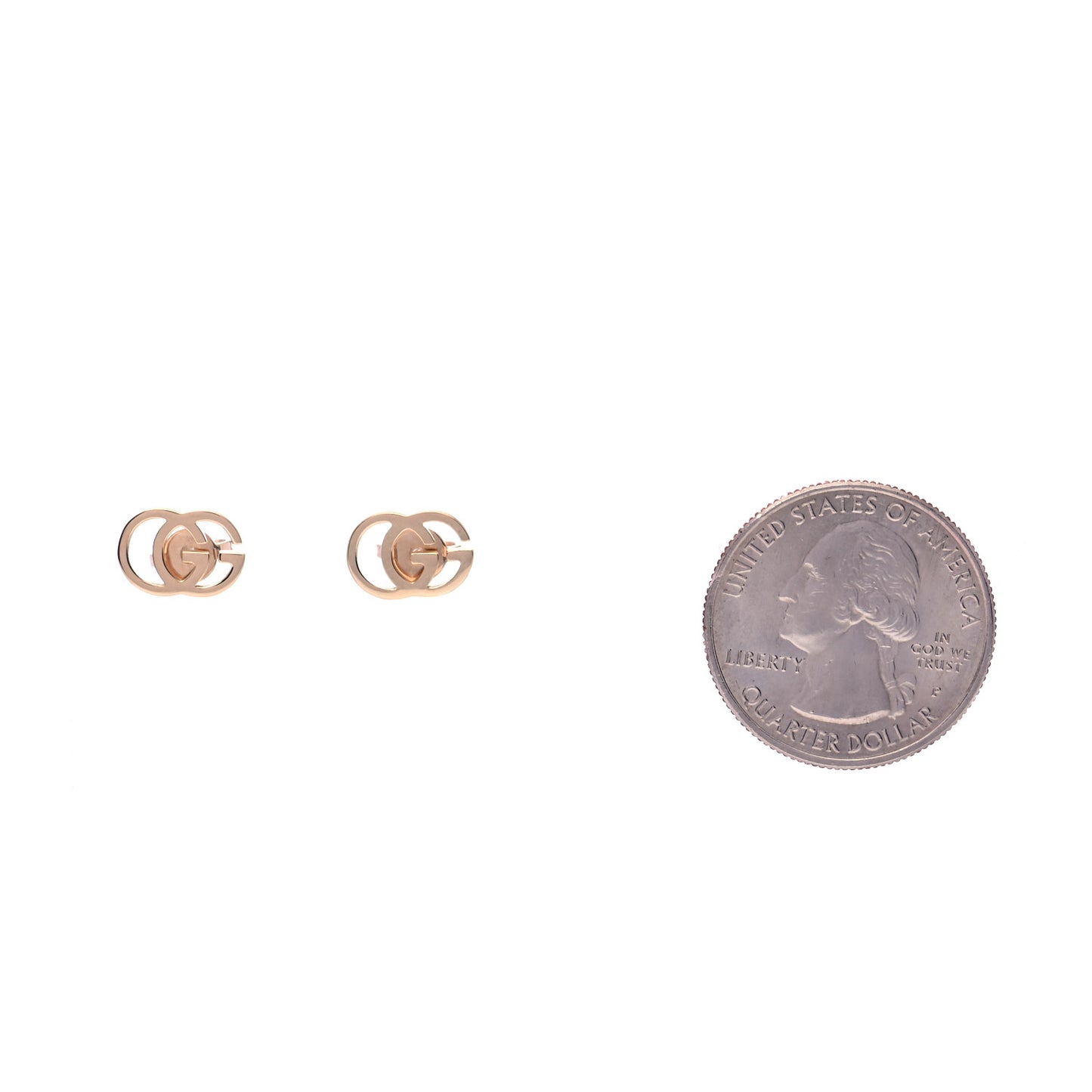 18K Yellow Gold GG Tissue Stud Earrings
