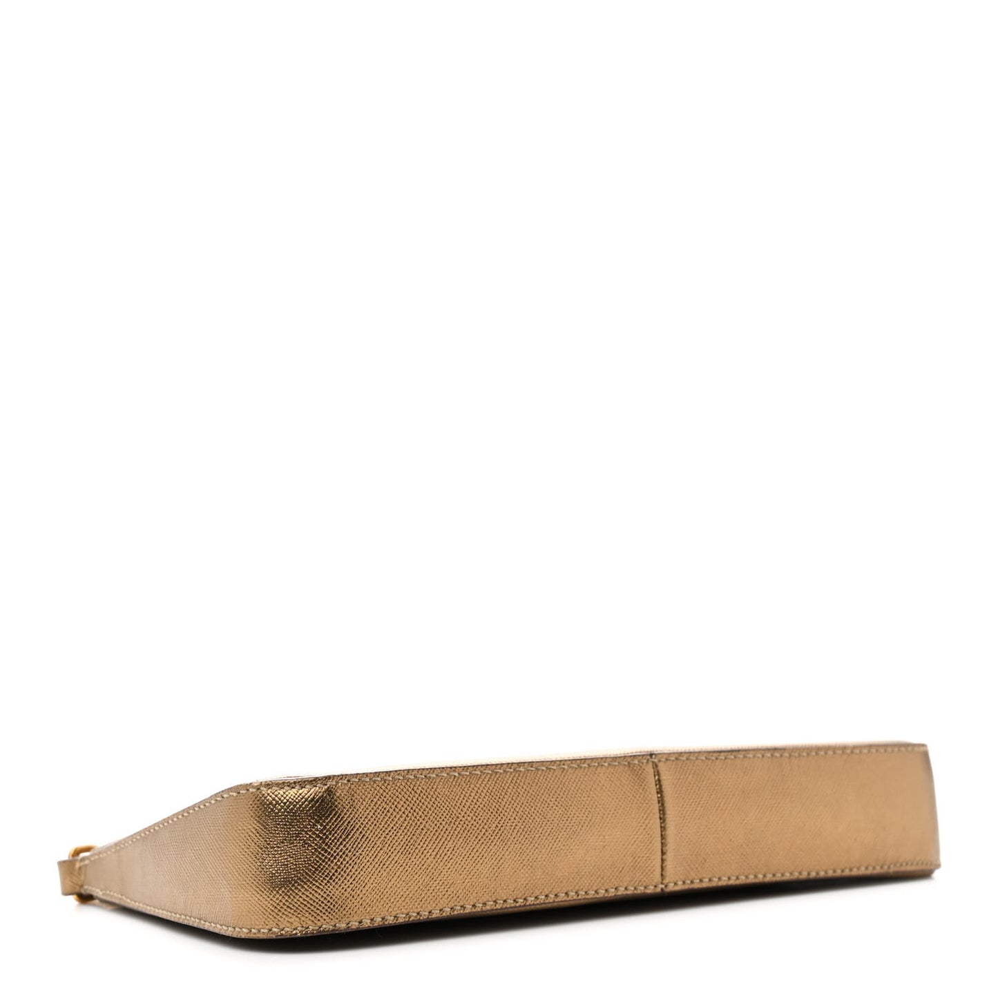 Metallic Saffiano Pochette Platino